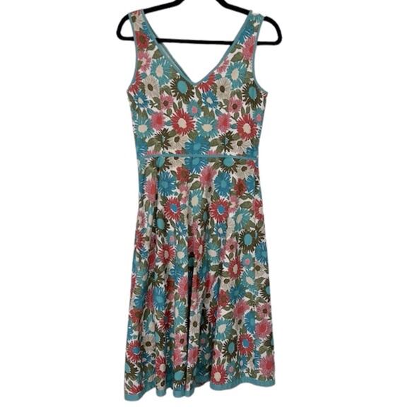 Boden Multicolor Floral Sleeveless Midi Dress, Women’s, Size 10R - Picture 6 of 6
